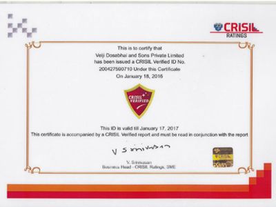 CRISIL Verified Certificate