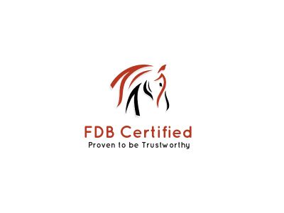 FDB Certified logo certifying the trustworthiness and reliability of a company